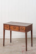 Load image into Gallery viewer, Early 19th Century Oak Three-Drawer Side Table
