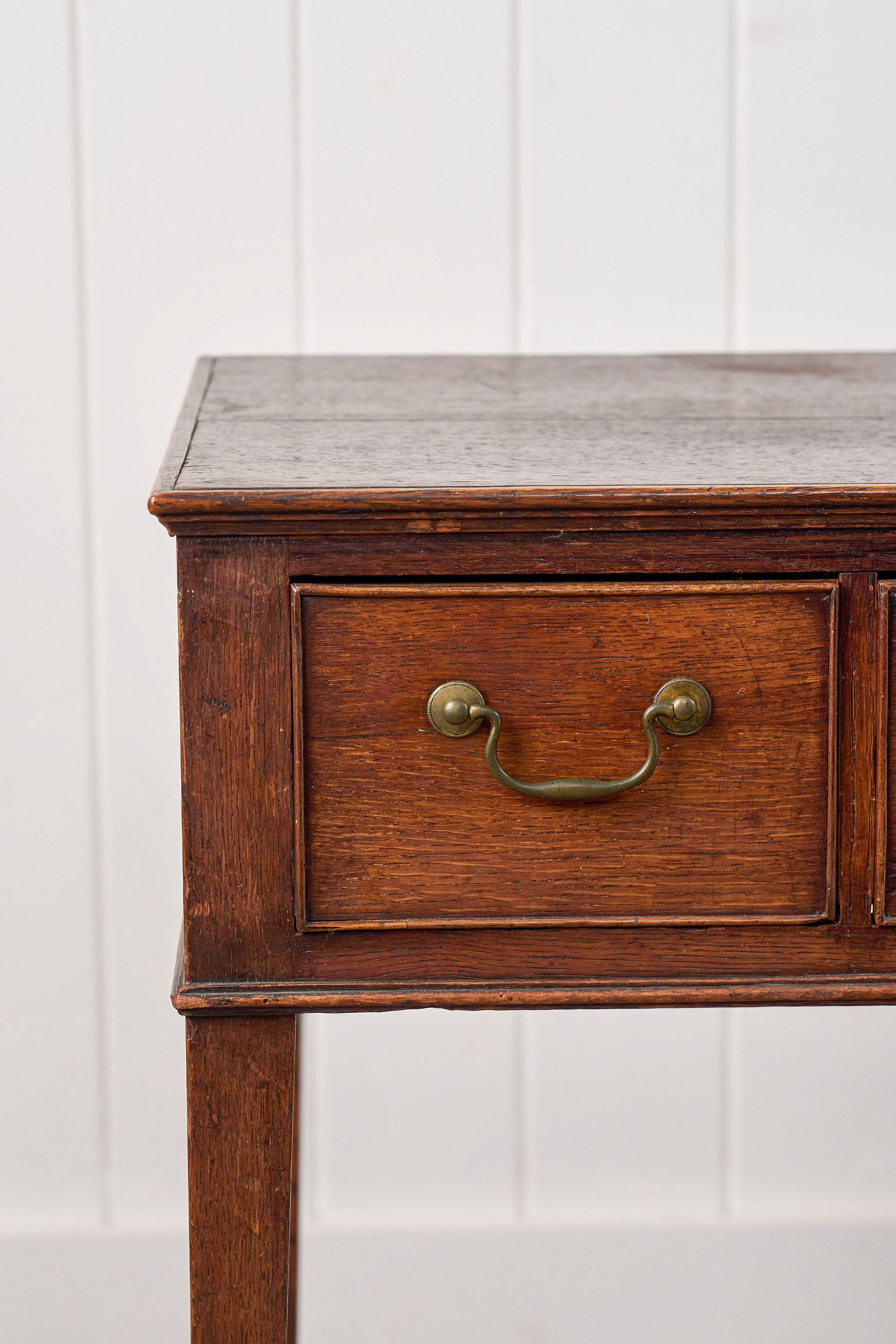 Early 19th Century Oak Three-Drawer Side Table