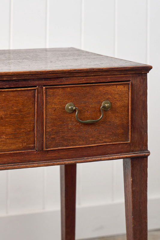 Early 19th Century Oak Three-Drawer Side Table