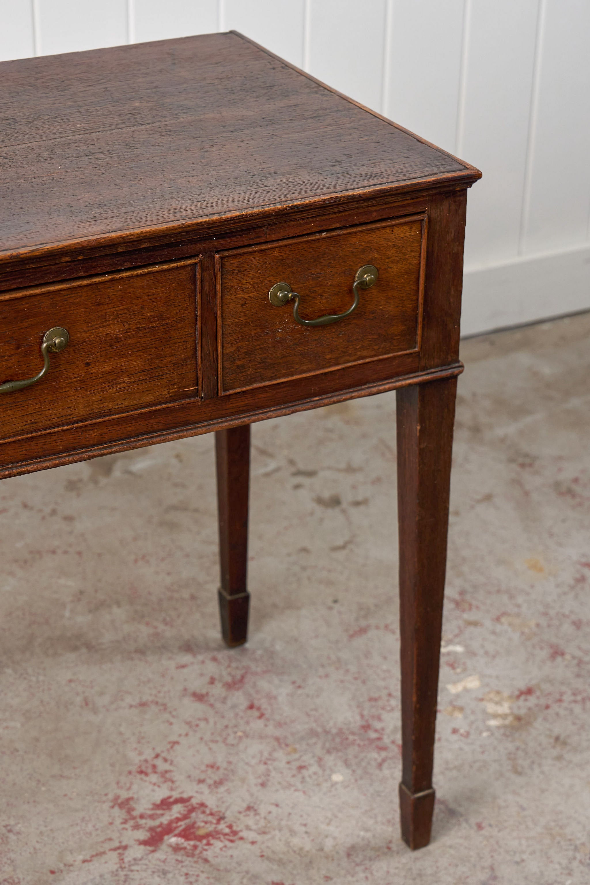 Early 19th Century Oak Three-Drawer Side Table