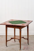 Load image into Gallery viewer, Edwardian Mahogany Envelope Card Table with Cross Banded Edge

