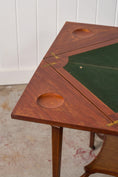 Load image into Gallery viewer, Edwardian Mahogany Envelope Card Table with Cross Banded Edge
