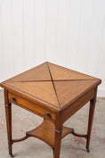 Load image into Gallery viewer, Edwardian Mahogany Envelope Card Table with Cross Banded Edge
