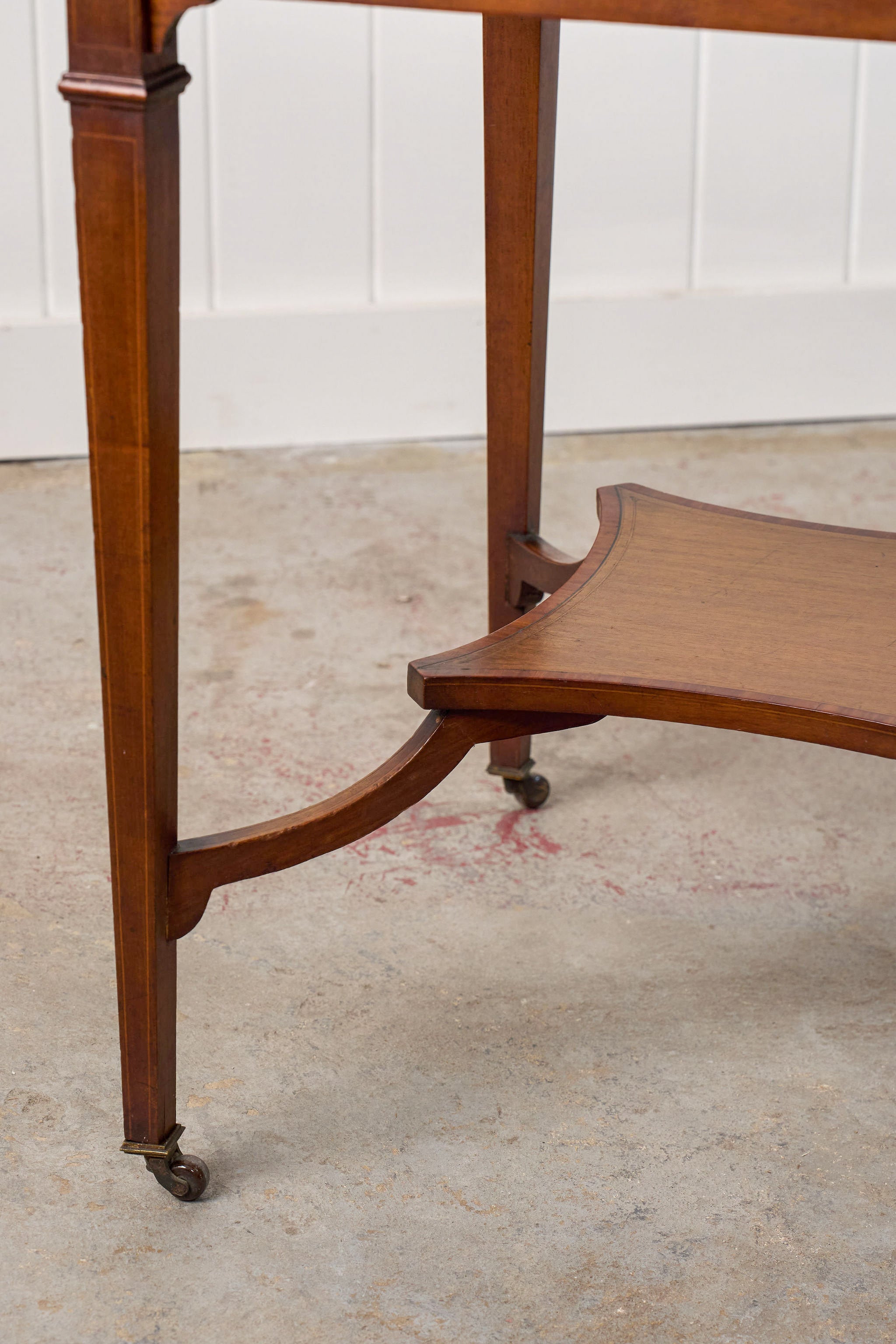 Edwardian Mahogany Envelope Card Table with Cross Banded Edge