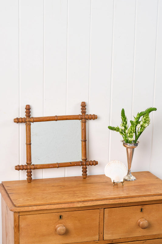 Petite Spindle Tip French Bamboo Mirror Light | No. 4