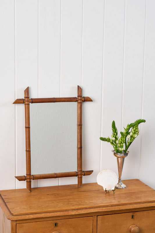 Petite French Bamboo Mirror | No. 6