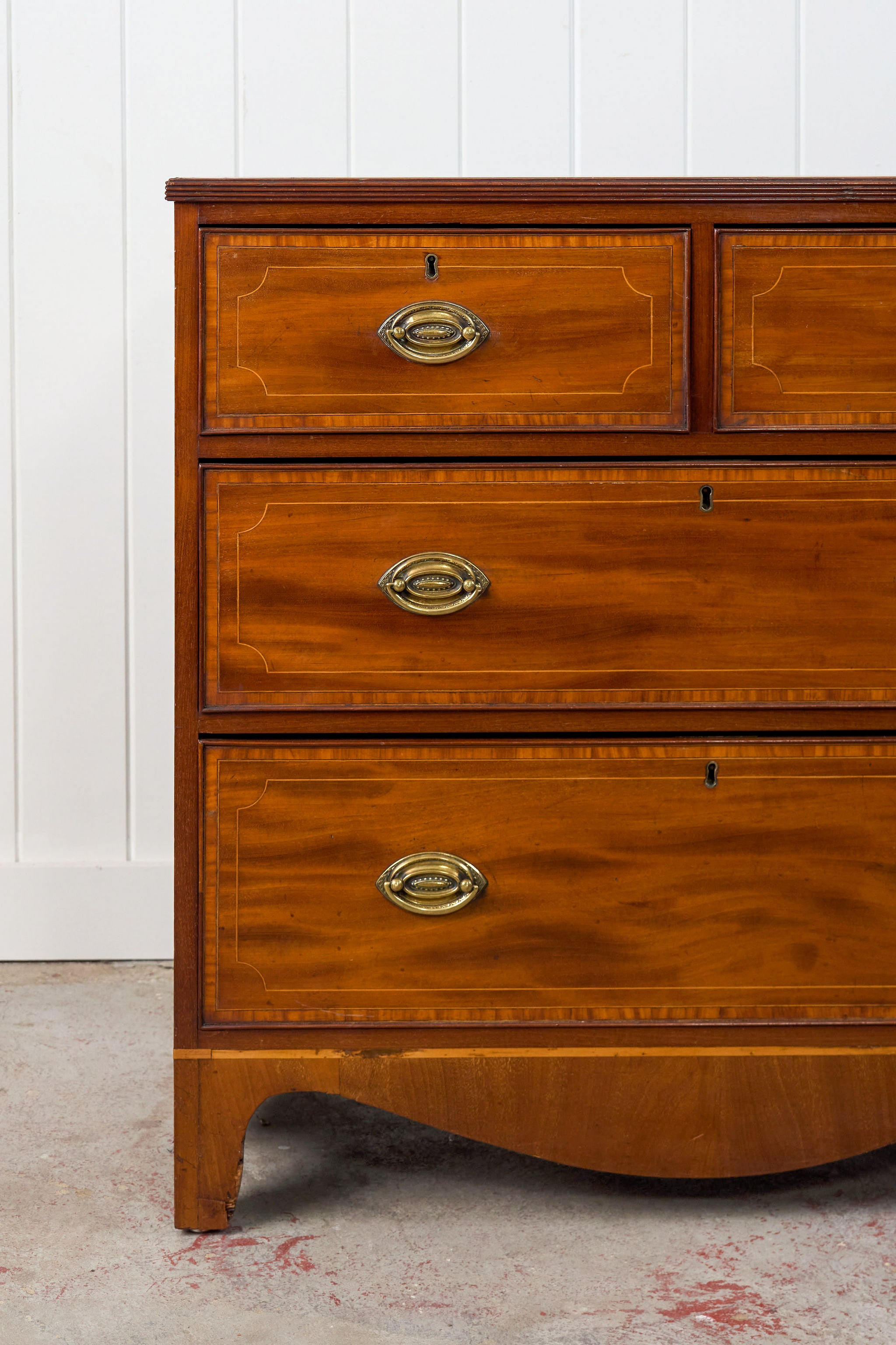 19th Century Flat Front Mahogany Chest