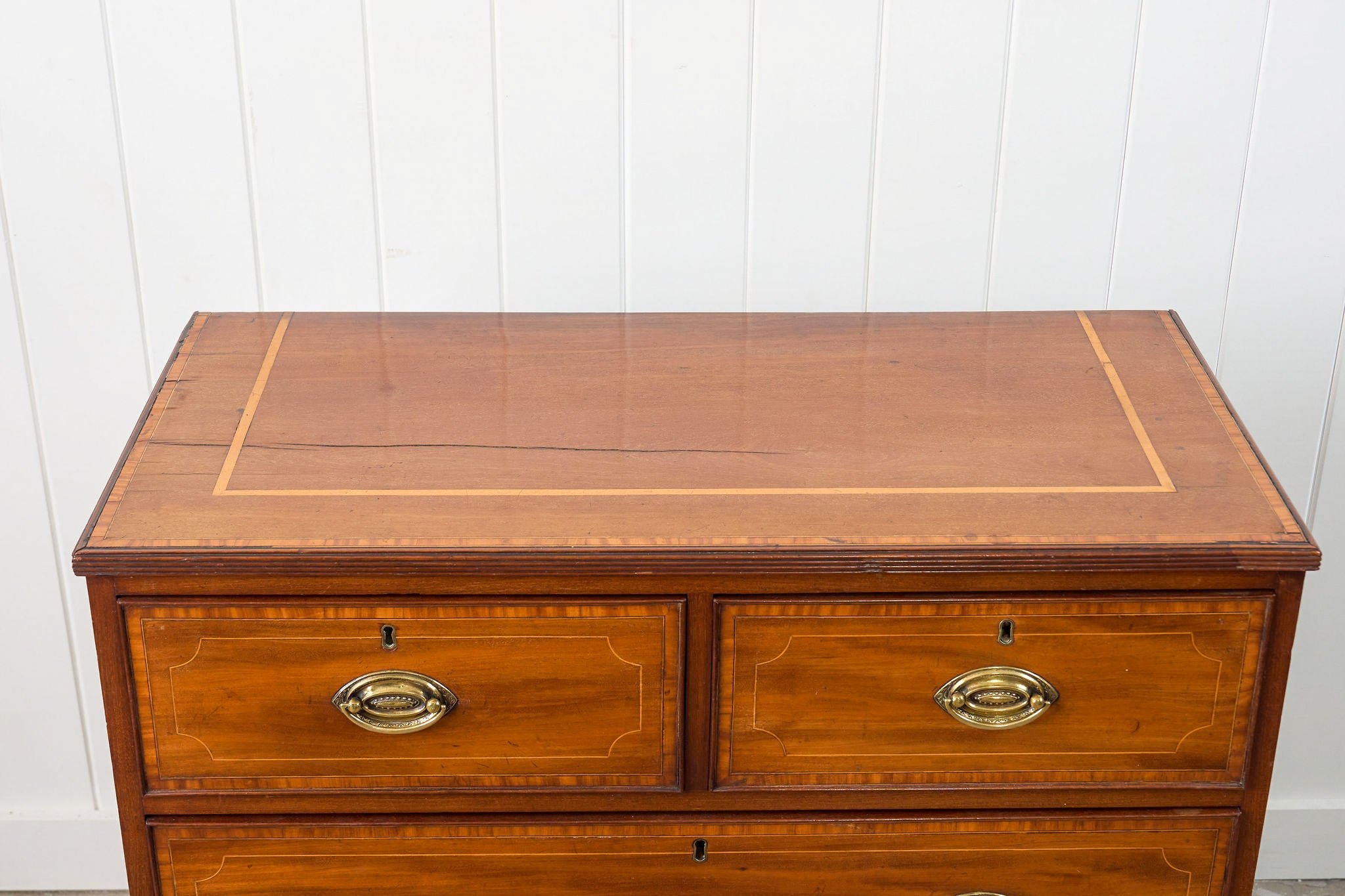 19th Century Flat Front Mahogany Chest