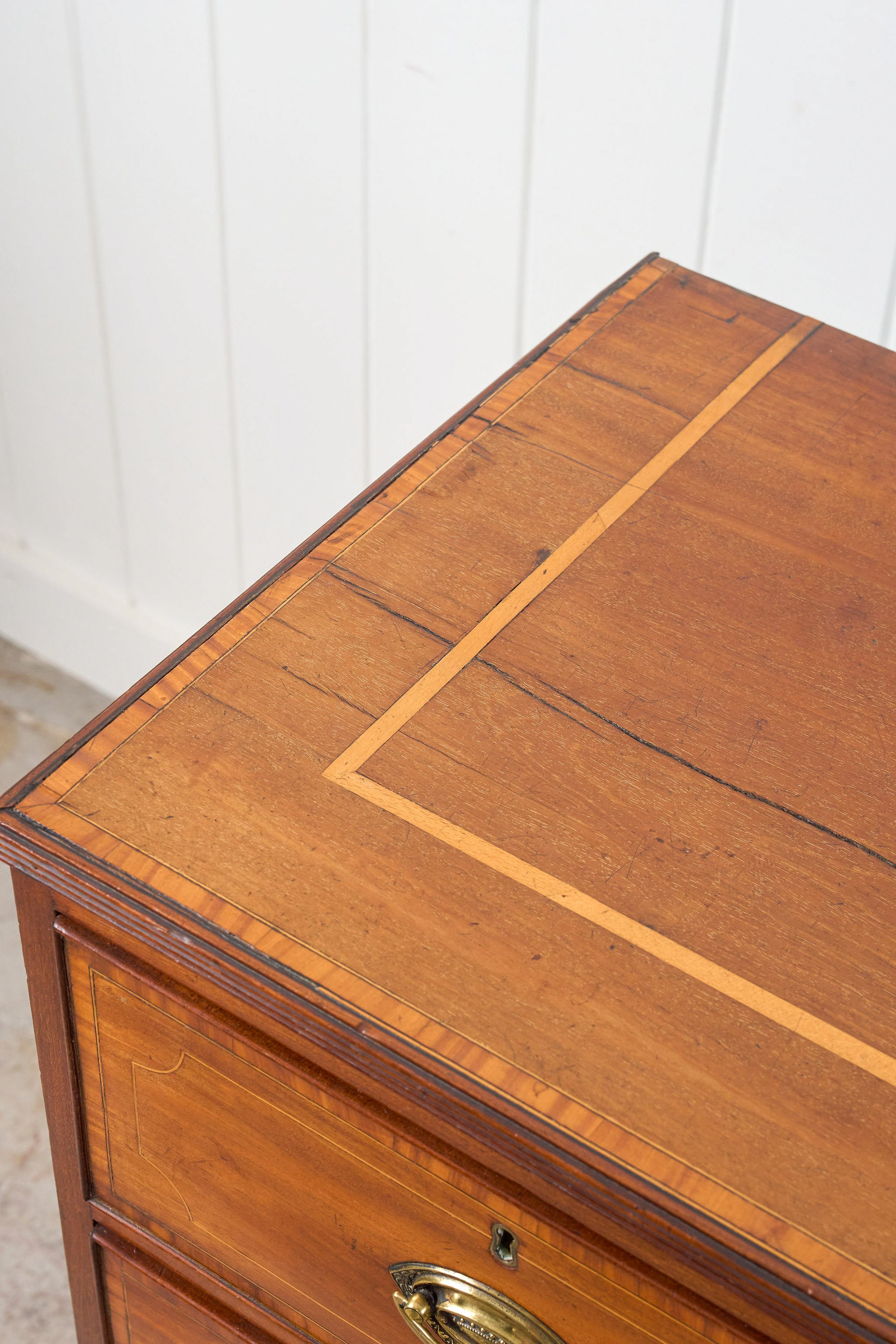 19th Century Flat Front Mahogany Chest