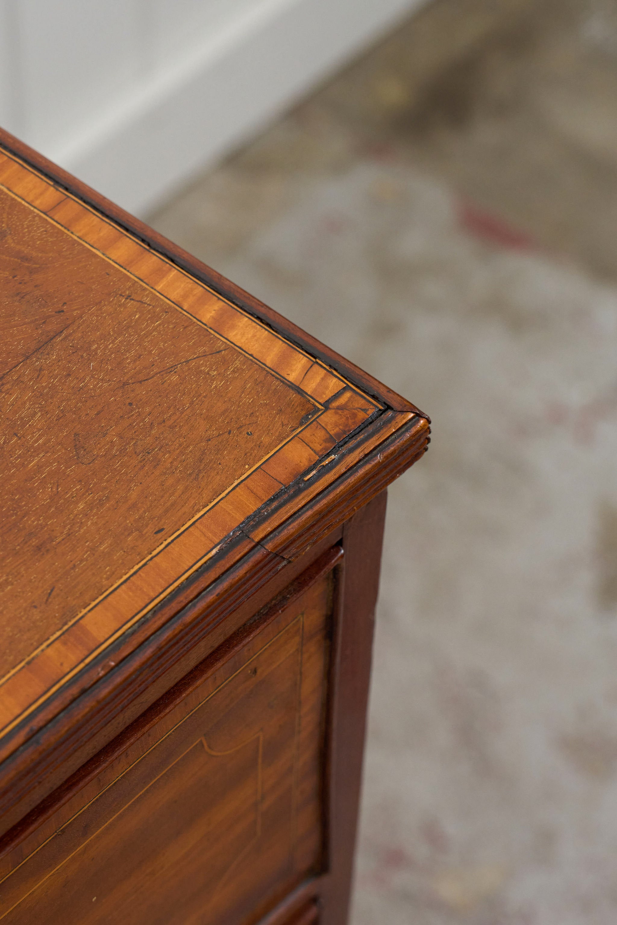 19th Century Flat Front Mahogany Chest