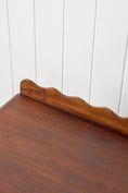 Load image into Gallery viewer, English Oak Side Table w/ Scallop Back Splash
