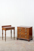 Load image into Gallery viewer, English Oak Side Table w/ Scallop Back Splash
