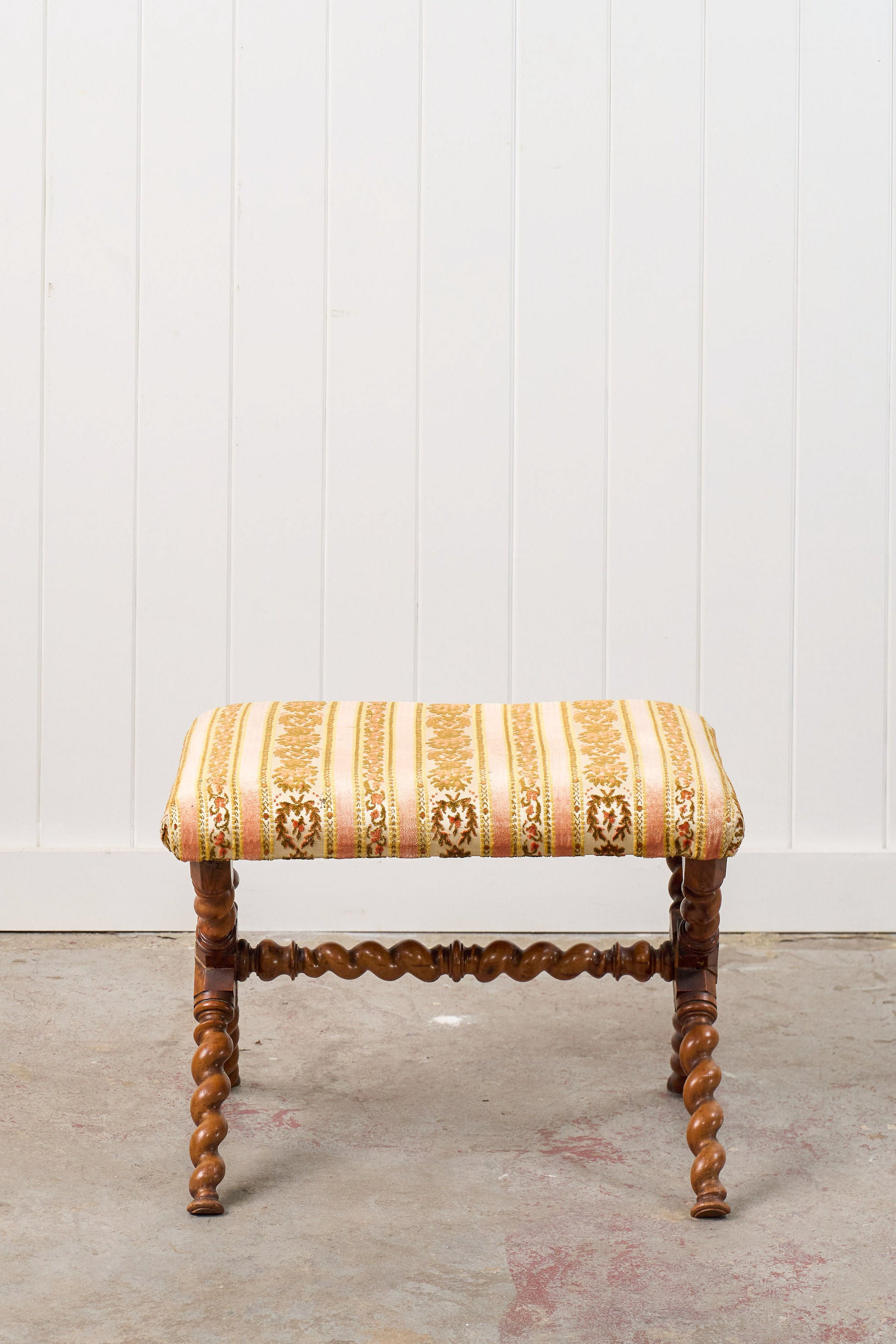Victorian Beechwood Barley Twist X-Stool