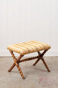 Load image into Gallery viewer, Victorian Beechwood Barley Twist X-Stool
