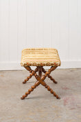 Load image into Gallery viewer, Victorian Beechwood Barley Twist X-Stool
