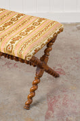 Load image into Gallery viewer, Victorian Beechwood Barley Twist X-Stool
