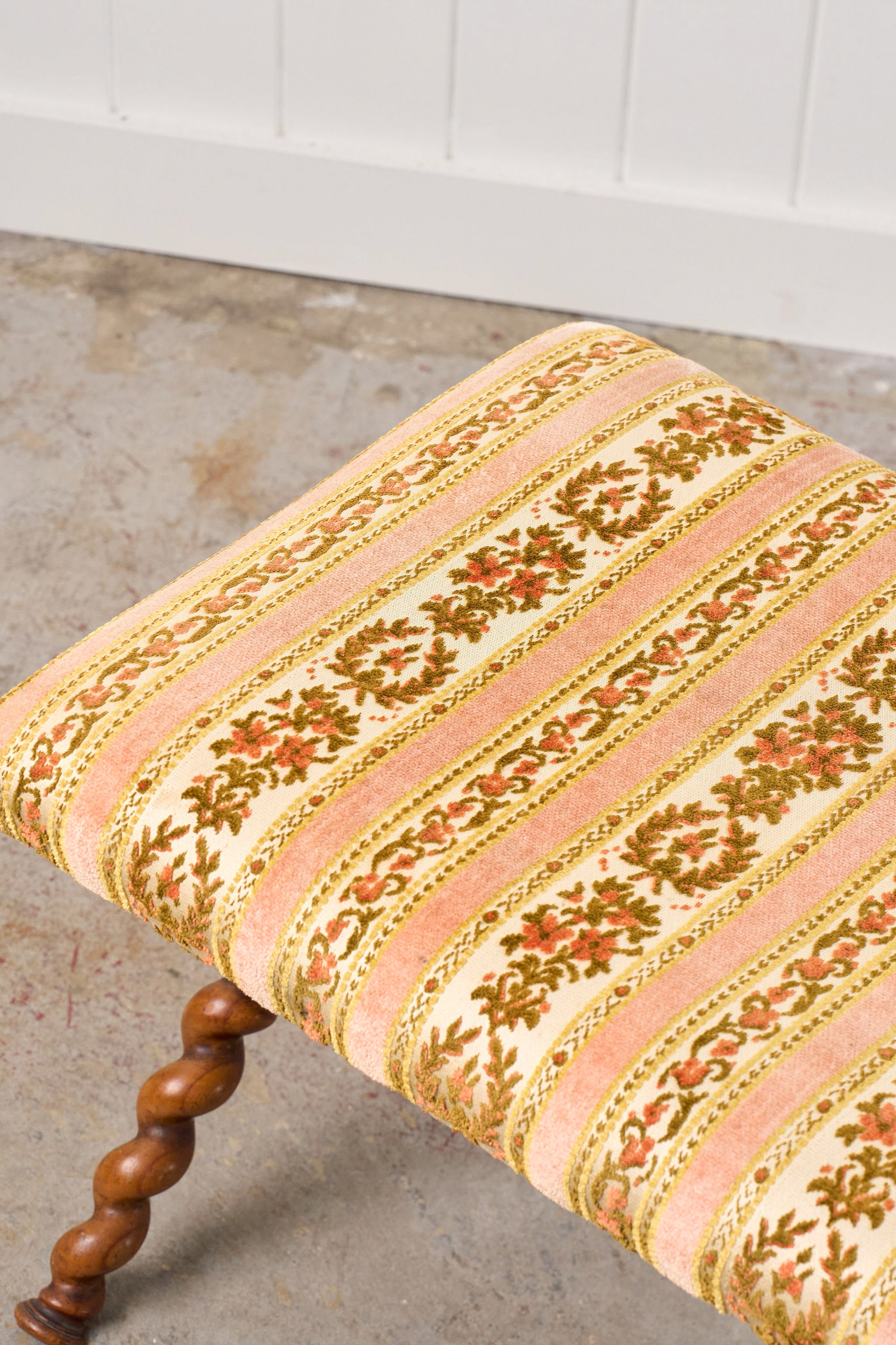 Victorian Beechwood Barley Twist X-Stool