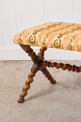 Load image into Gallery viewer, Victorian Beechwood Barley Twist X-Stool
