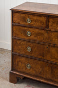 Load image into Gallery viewer, Exquisite 19th Century Burl Walnut Two Over Three Chest with Rings Pulls
