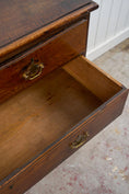 Load image into Gallery viewer, Oak Two Over Three Chest with Chippendale Pulls
