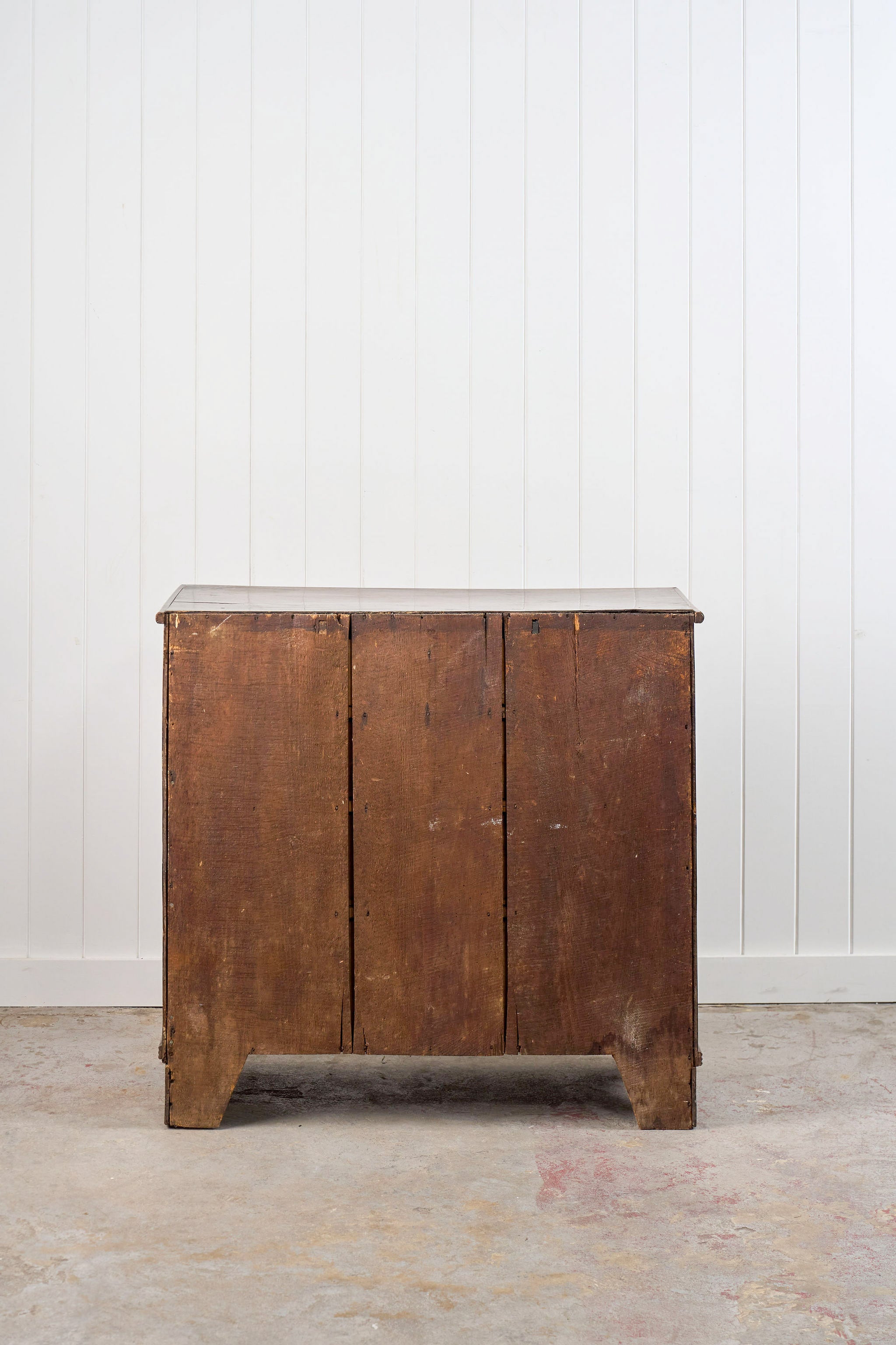 Oak Two Over Three Chest with Chippendale Pulls