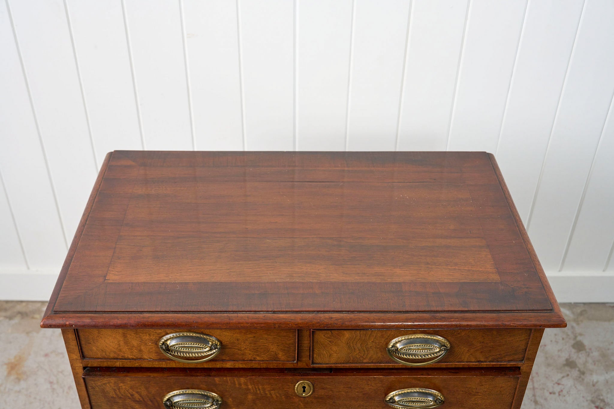 Early Georgian Two Over Three Mahogany Chest Of Drawers/Bedside