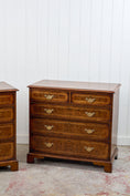 Load image into Gallery viewer, RARE PAIR of 19th Century Burl Walnut Bedside Chests
