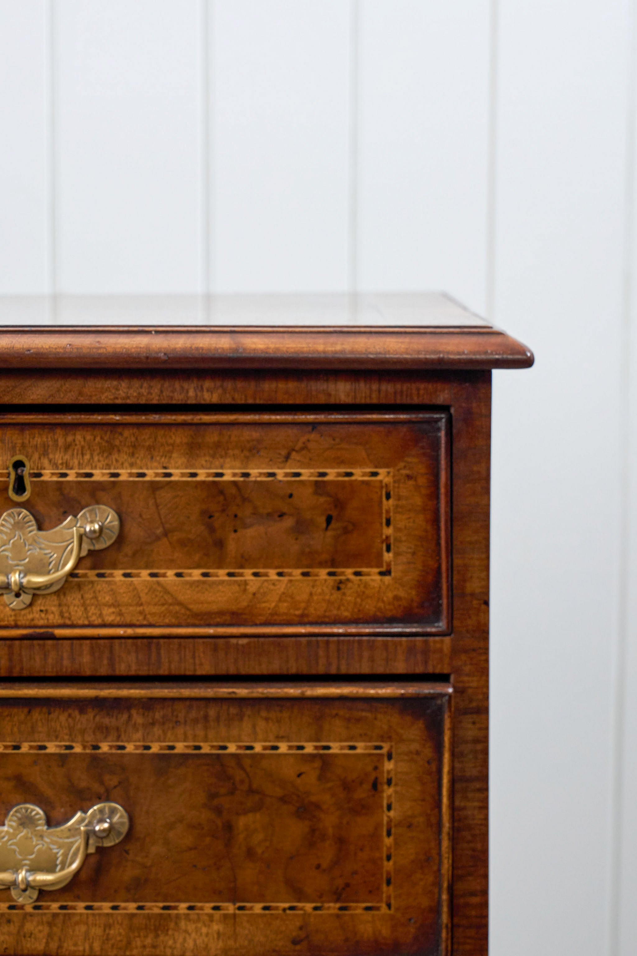 RARE PAIR of 19th Century Burl Walnut Bedside Chests
