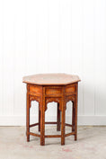 Load image into Gallery viewer, 24” Octagon Anglo-Indian Inlay Side Table (India; c. 1860)
