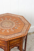 Load image into Gallery viewer, 24” Octagon Anglo-Indian Inlay Side Table (India; c. 1860)
