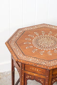 Load image into Gallery viewer, 24” Octagon Anglo-Indian Inlay Side Table (India; c. 1860)
