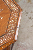Load image into Gallery viewer, 24” Octagon Anglo-Indian Inlay Side Table (India; c. 1860)
