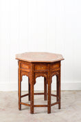 Load image into Gallery viewer, 24” Octagon Anglo-Indian Inlay Side Table (India; c. 1860)
