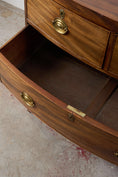 Load image into Gallery viewer, Regency Mahogany 2 Over 2 Bowfront Chest on Splay Feet (c. 1820)
