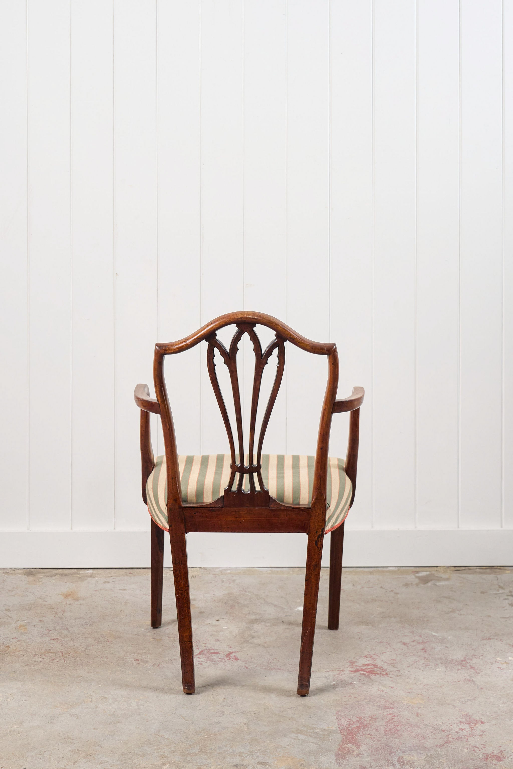Georgian Cuban Mahogany Shield Back Accent Arm Chair (c. 1790)