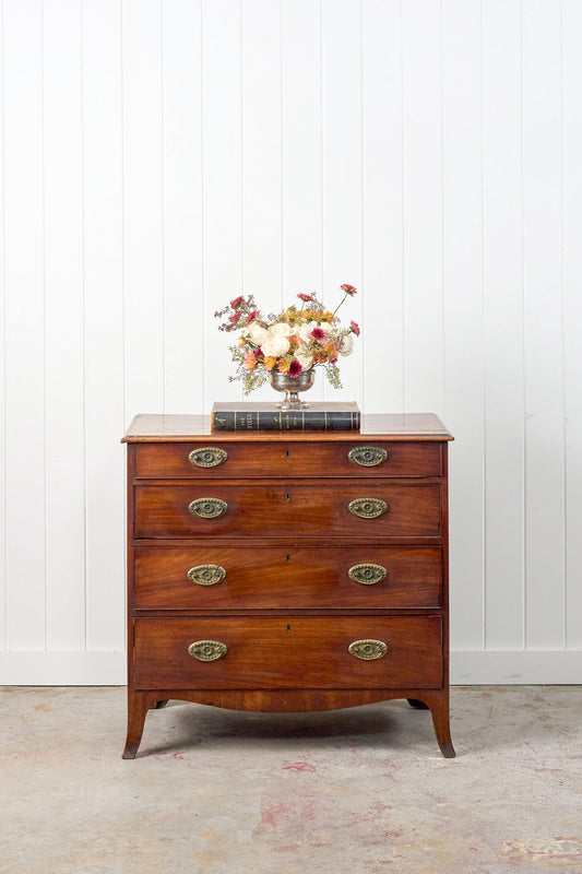 George III Mahogany 4-Drawer Chest of Drawers