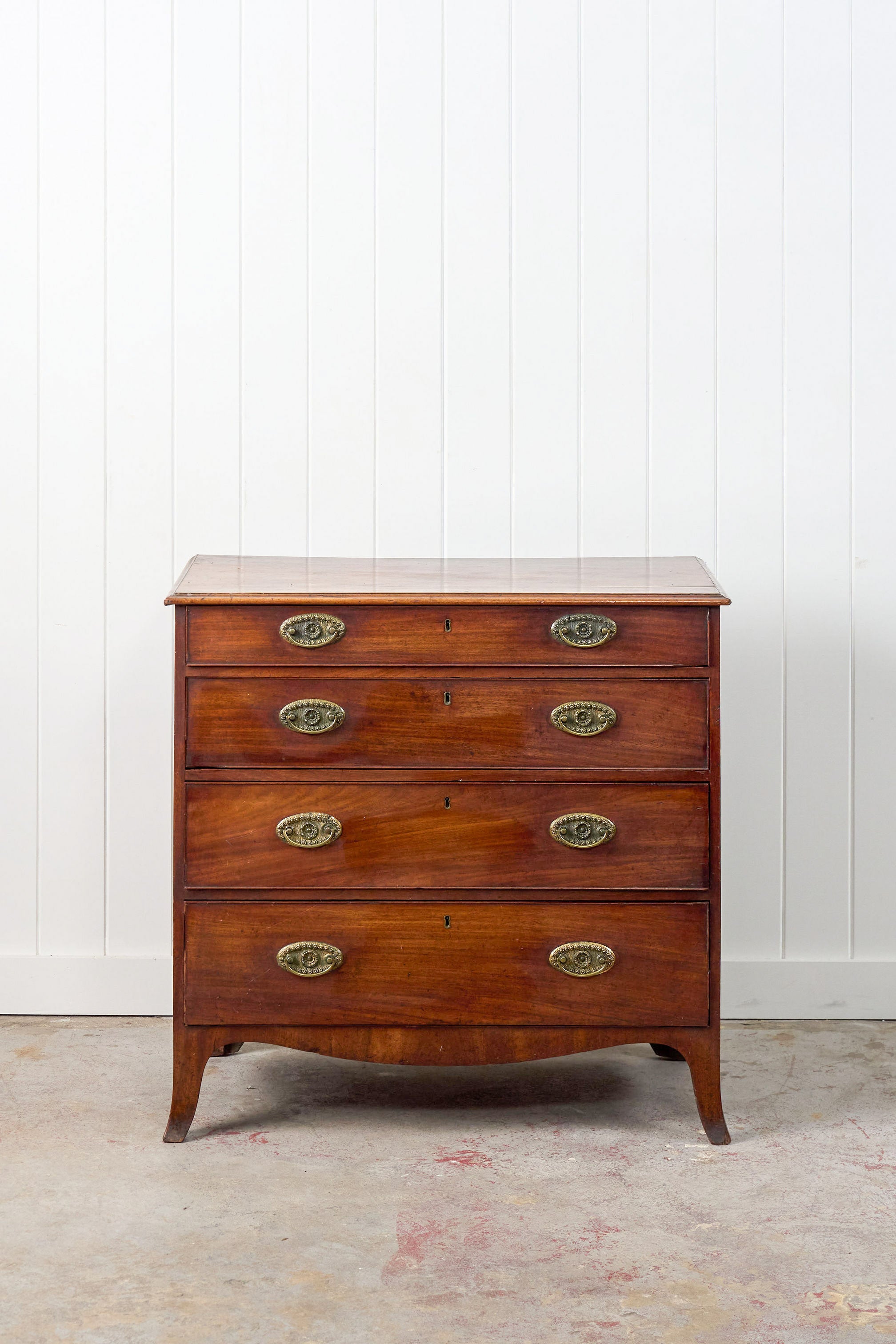 George III Mahogany 4-Drawer Chest of Drawers