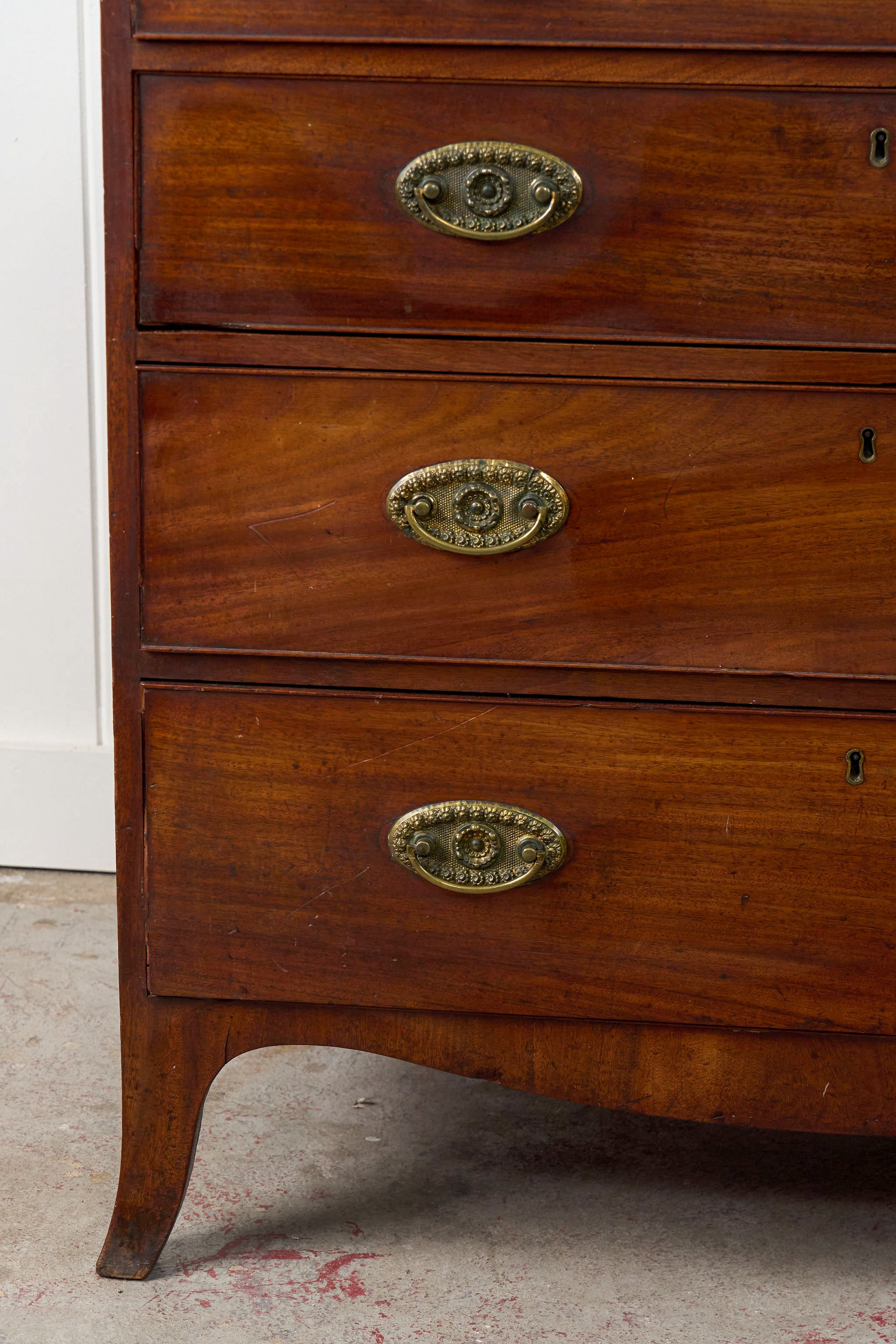 George III Mahogany 4-Drawer Chest of Drawers