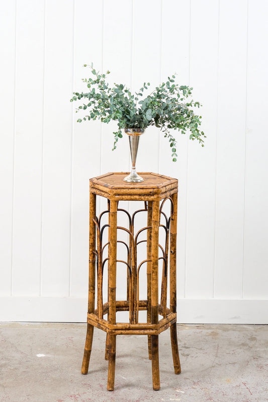 Antique Tortoise Octagon Bamboo Stand