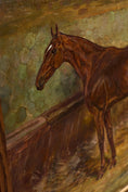 Load image into Gallery viewer, Antique Signed Original Oil on Canvas of Chestnut Horse ‘Balaam’ in Oak Frame (British, W. Wasdell Trickett, d. 1913)
