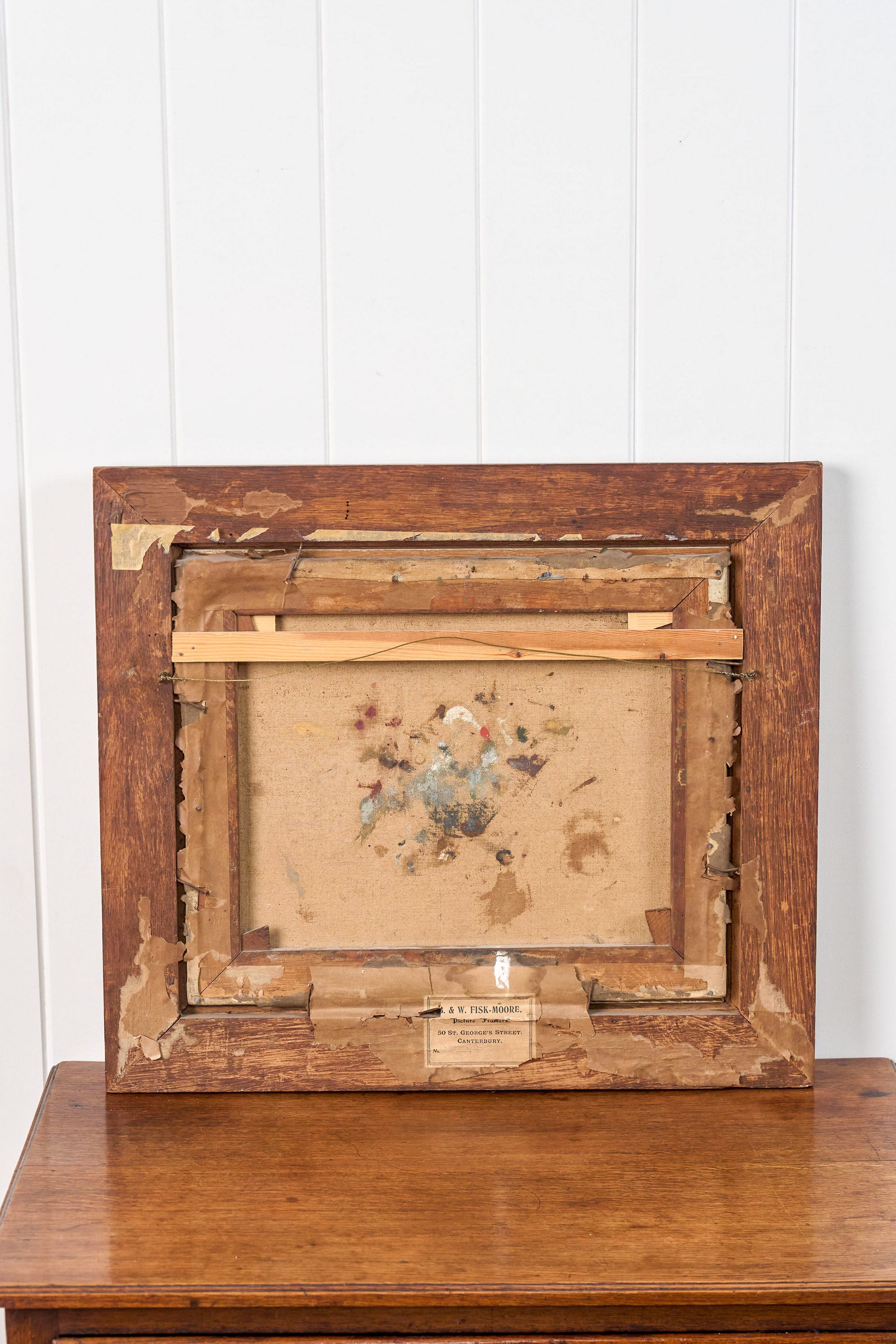 Antique Signed Original Oil on Canvas of Chestnut Horse ‘Balaam’ in Oak Frame (British, W. Wasdell Trickett, d. 1913)