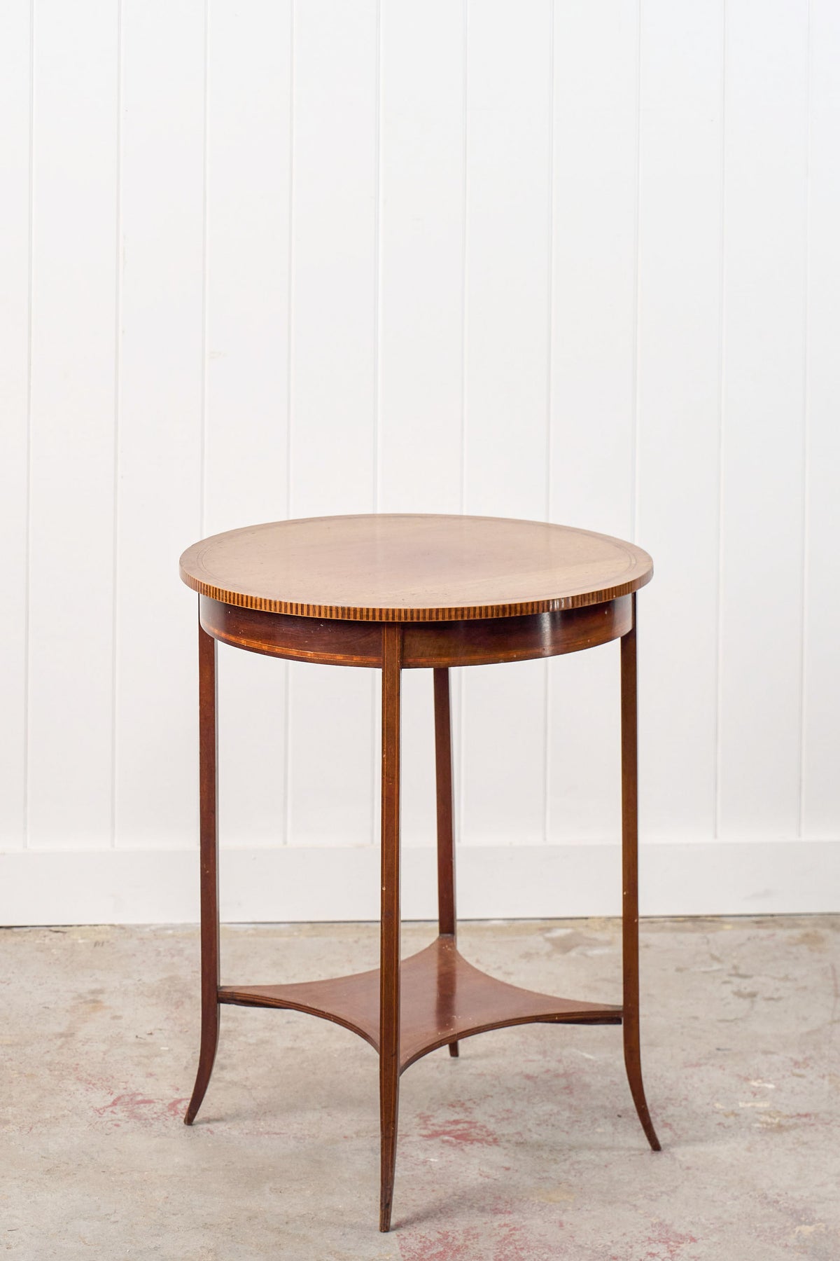 Checker Inlay Side Table Edwardian Checkered Edge Inlay Lamp Table – FOUND