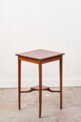 Load image into Gallery viewer, Square Edwardian Two-Tier Side Table
