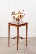 Load image into Gallery viewer, Square Edwardian Two-Tier Side Table
