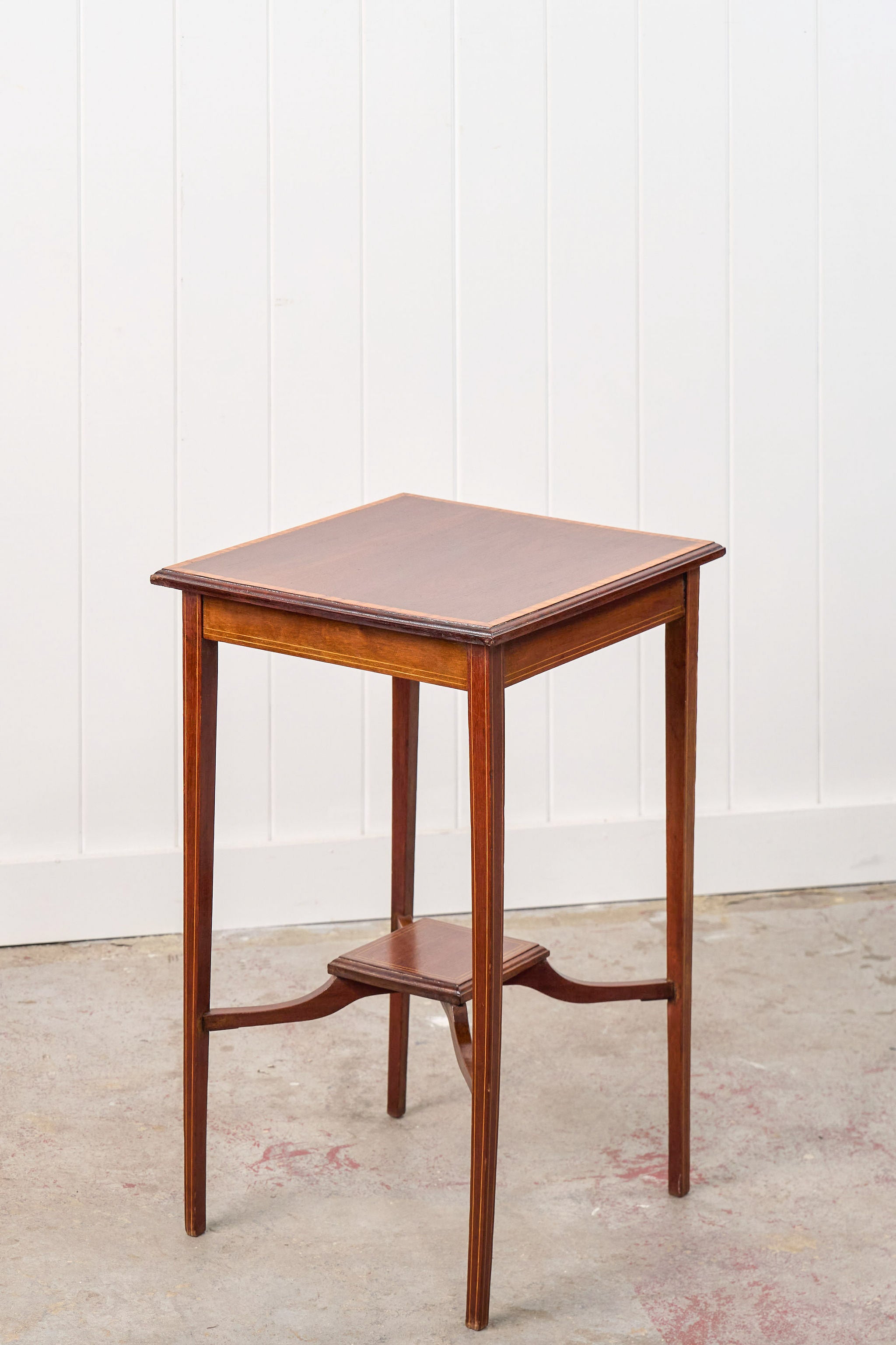 Square Edwardian Two-Tier Side Table