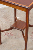 Load image into Gallery viewer, Square Edwardian Two-Tier Side Table
