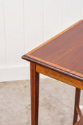 Load image into Gallery viewer, Square Edwardian Two-Tier Side Table
