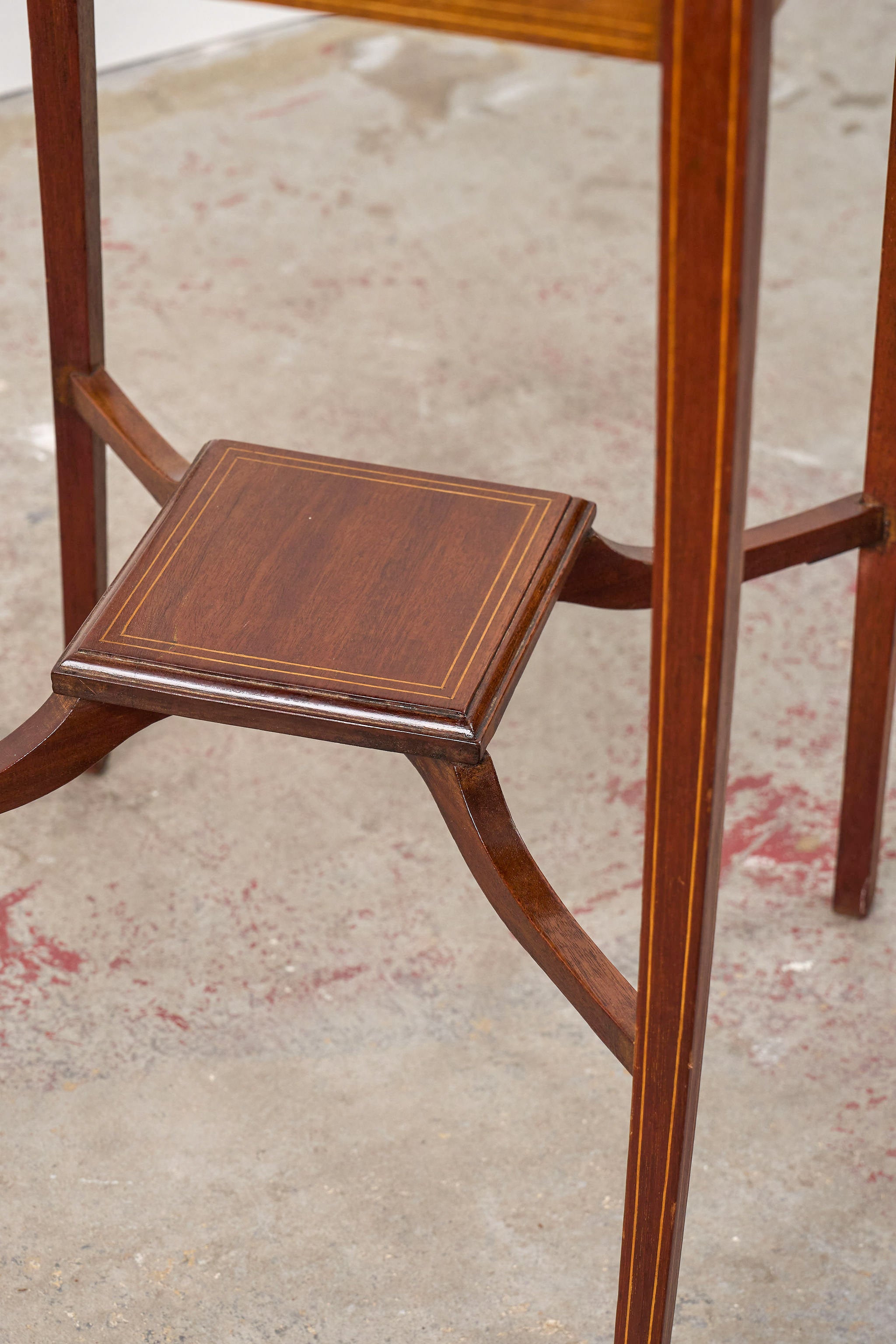 Square Edwardian Two-Tier Side Table