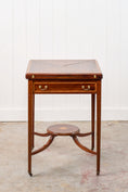 Load image into Gallery viewer, Edwardian Mahogany Envelope Card Table with Newly Replaced Felt
