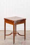 Load image into Gallery viewer, Edwardian Mahogany Envelope Card Table with Newly Replaced Felt
